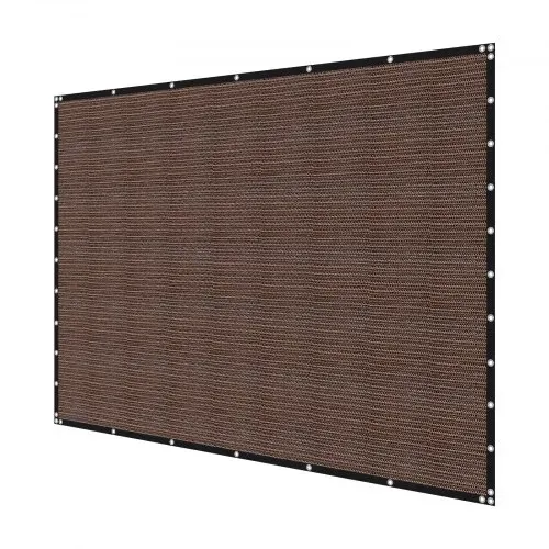VEVOR 90 % Sonnenschutztuch Sichtschutz Schattenabdeckung (305 x 366 cm) für Pergola mit Edelstahlösen, Sonnensegeltuch mit 140 g/m² HDPE-Material, für Outdoor Terrasse Garten Hinterhof (braun) – Bild 9