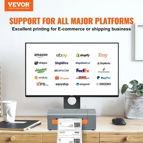 VEVOR Etikettendrucker 40-108mm Thermodrucker 203DPI Labeldrucker 150mm/s Versandetiketten Drucker Thermo-Direkt Edikettendruckgerät USB Automatische Etikettenerkennung Windows Mac OS Linux Chromebook VEVOR Etikettendrucker 40-108mm Thermodrucker 203DPI Labeldrucker 150mm/s Versandetiketten Drucker Thermo-Direkt Edikettendruckgerät USB Automatische Etikettenerkennung Windows Mac OS Linux Chromebook