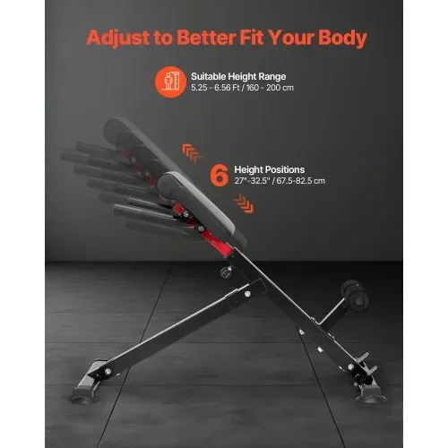 VEVOR römischer Stuhl Hyperextensionsbank Rückenstrecker 113 kg belastbare und faltbare Extensionsmaschine, Trainingsgerät für Rückenmuskeltraining, Fitness-Hantelbank für das Heim-Fitnessstudio – Bild 3