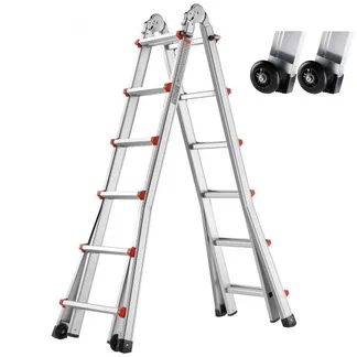 VEVOR Teleskopleiter mit A-Rahmen, 6230 mm kompakte Aluminium-Ausziehleiter, Mehrzweckleiter, Stehleiter, Anlegeleiter, Klappleiter für Hausaufgaben, Treppen, Innen- und Außendächer, 150 kg Tragkraft VEVOR Teleskopleiter mit A-Rahmen, 6230 mm kompakte Aluminium-Ausziehleiter, Mehrzweckleiter, Stehleiter, Anlegeleiter, Klappleiter für Hausaufgaben, Treppen, Innen- und Außendächer, 150 kg Tragkraft