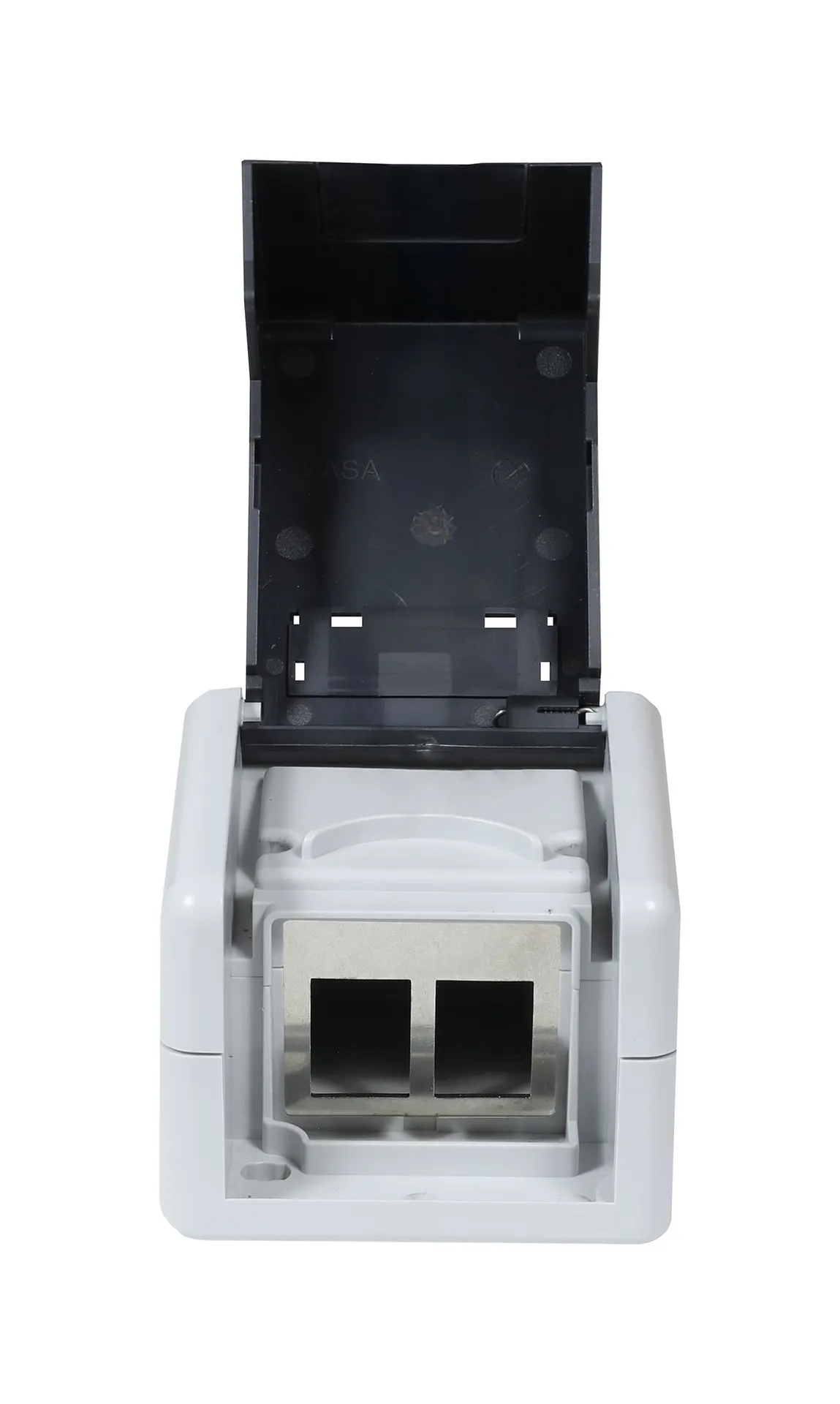 Keystone, Modulträger, Aufputzgehäuse IP44, mit Montageeinsatz für 2xKeystone Module, Synergy 21, – Bild 5