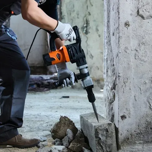 VEVOR Hochleistungs-Betonbrecher Abbruchhammer 1400 W, 19 J Schlagkraft Elektroabbruchhammer, Bohrhammer Betonhammer Stemmhammer 2900 BPM, inkl. Spitzmeißel, Flachmeißel, für Schiefer, Beton usw. – Bild 7