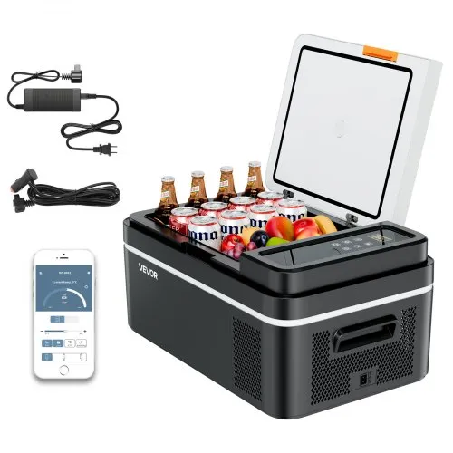 VEVOR Kompressor Kühlbox 20 L,12/24V DC Elektrische Gefrierbox mit App-Steuerung, 100–240 V AC Autokühlschrank für Camping Reisen Lastkraftwagen Angeln, Thermoelektrische Kühlbox Tragbar VEVOR Kompressor Kühlbox 20 L,12/24V DC Elektrische Gefrierbox mit App-Steuerung, 100–240 V AC Autokühlschrank für Camping Reisen Lastkraftwagen Angeln, Thermoelektrische Kühlbox Tragbar