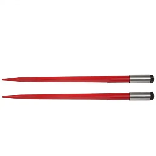 VEVOR Heusapf, Paar, 99,1 cm, Ballenspieß, 1366 kg Tragkraft, Ballenspieß, Schnellbefestigung, quadratische Heuballenspieß, 4,3 cm, rot beschichtete Ballengabeln, Ballenspieß mit Sechskantmutter und Hülse für Schaufeln, Traktoren, Lader – Bild 10