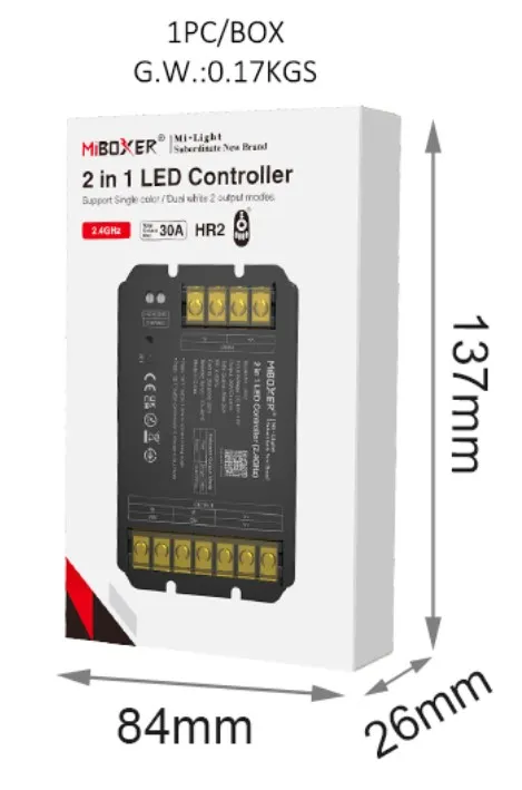 MiBoxer HR2 LED Controller 2in1 DC12~48V 2.4G HP 30A – Bild 3