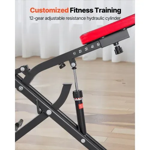 VEVOR Kniebeugenmaschine für tiefe Kniebeugen zu Hause, klappbares Trainingsgerät, Gesäßtrainer mit 12-stufigem einstellbarem Widerstand, Heimtrainingsgerät für Gesäß und Beine, Glute Machine – Bild 4