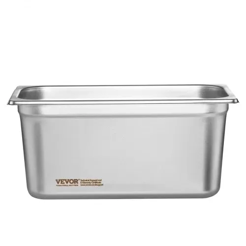 VEVOR 8er-Pack Hotelpfannen, 1/3 Anti-Stau-Dampfpfanne mit Deckel, 0,8 mm dicke Edelstahl-Dampftischpfanne, 6 Zoll tiefe kommerzielle Tischpfanne, Catering-Aufbewahrungspfanne für Lebensmittel, für Industrie und Wissenschaft – Bild 10