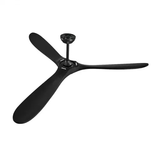 VEVOR 180 cm Deckenventilator ohne Beleuchtung, 6-Gang-Fernbedienung, 3 Holzflügel, umkehrbarer Gleichstrommotor, Außenventilator für Schlafzimmer, Wohnzimmer, Terrasse, Innen-/Außenbereich, schwarz – Bild 10
