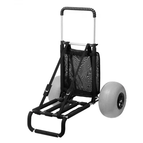 VEVOR Strandkarre Bollerwagen Sandwagen, Strandwagen 74,84 kg Tragkraft, Zusammenklappbarer Sandwagen aus Aluminium 685 bis 1135 mm Einstellbare Höhe, Robuster Wagen für den Strand – Bild 9