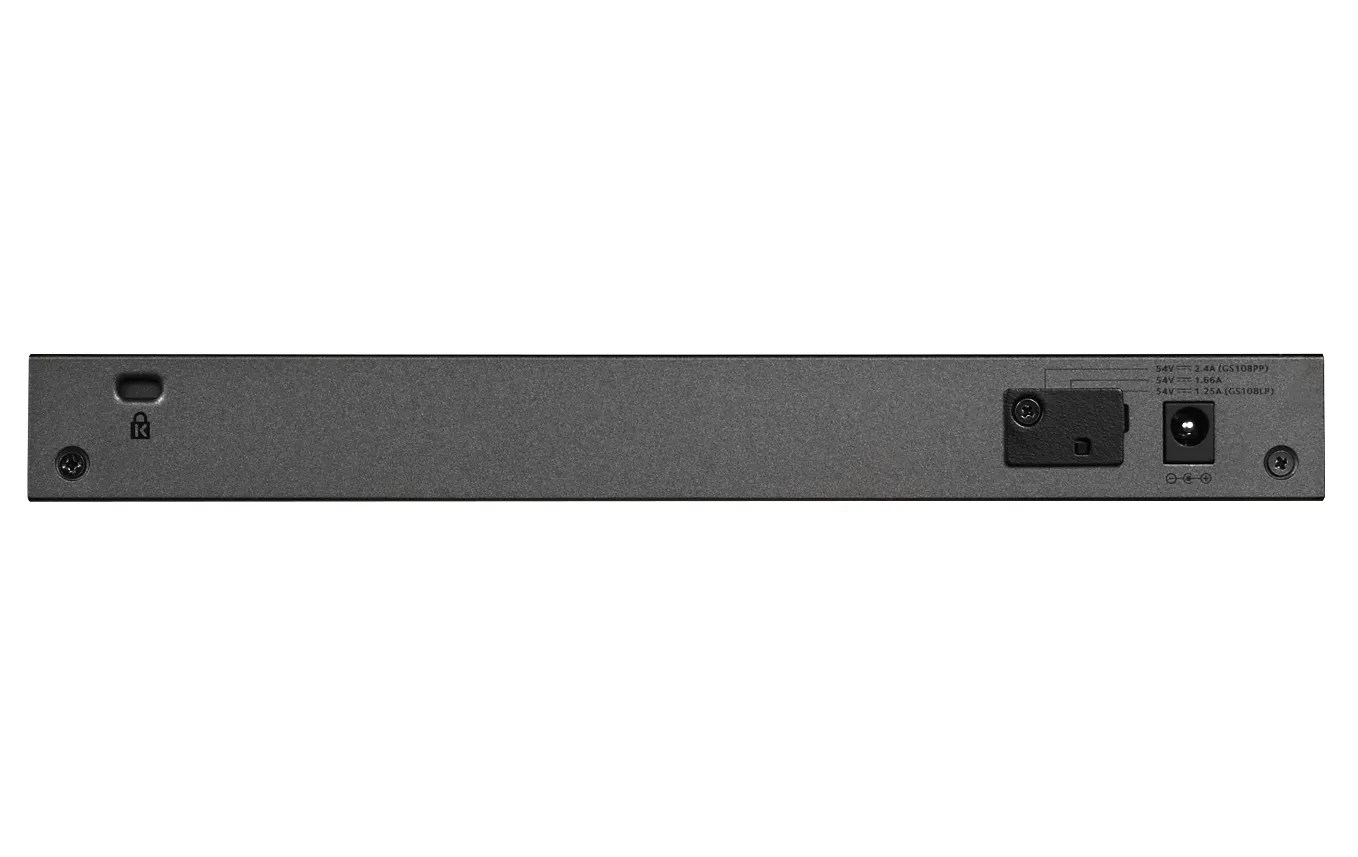NETGEAR GS108LP Unmanaged Gigabit Ethernet (10/100/1000) Power over Ethernet (PoE) 1U Schwarz, Grau – Bild 6