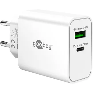 USB-C PD GaN Dual-Schnelladegerät 30 W, wh USB-C PD GaN Dual-Schnelladegerät 30 W, wh