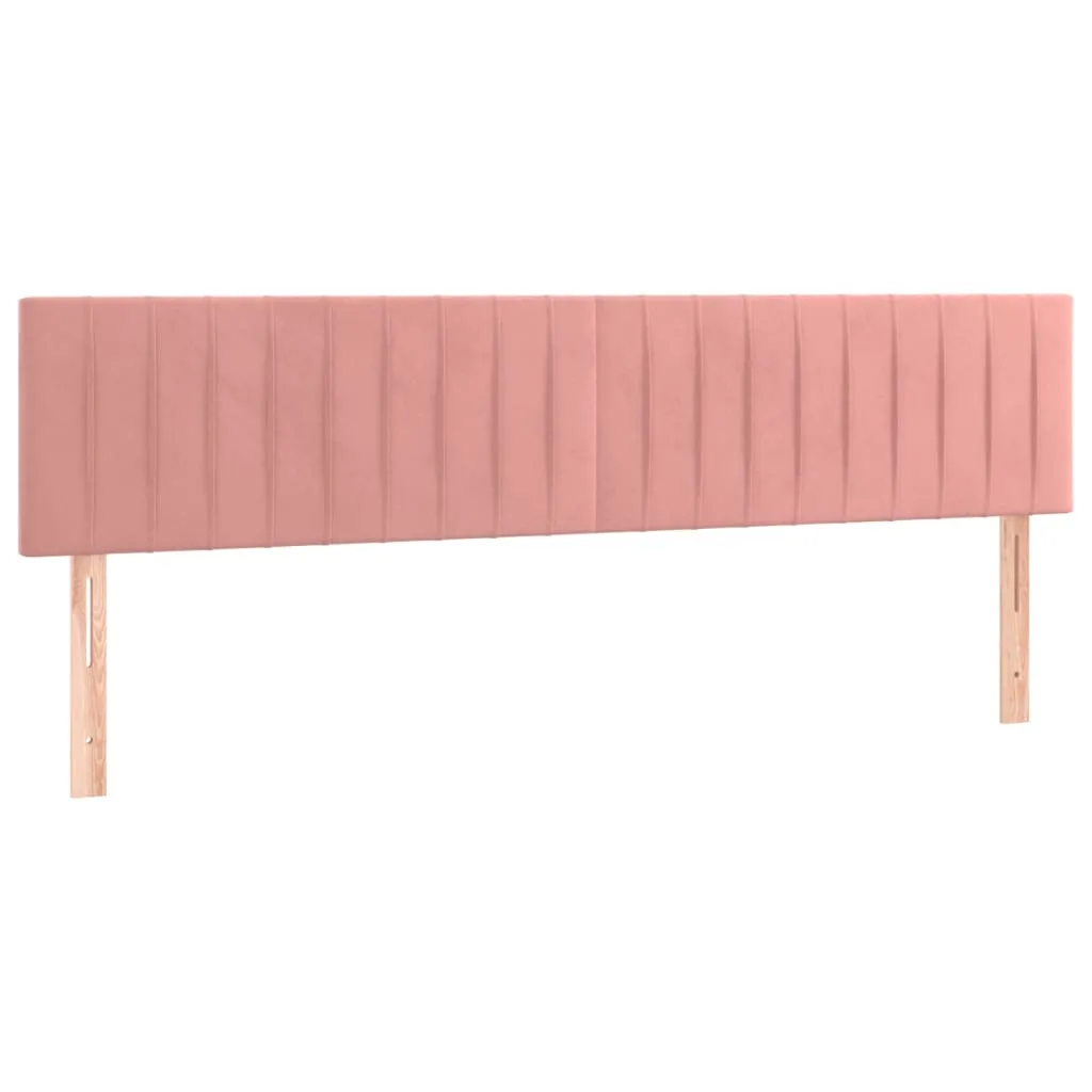 vidaXL Boxspringbett mit Matratze Rosa 200x200 cm Samt – Bild 6