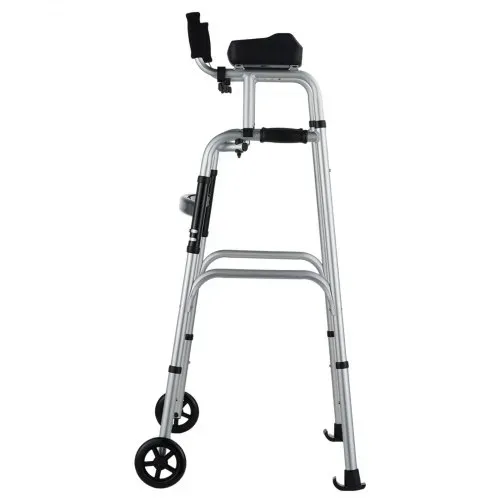 VEVOR 2-in-1-Gehhilfe, zusammenklappbar, mit abnehmbaren Armlehnen, höhenverstellbar, zusammenklappbar, mit 5-Zoll-Vollrädern, leichtes Aluminium | Mobilitätshilfe mit Vorderrädern für ältere und behinderte Menschen, 204 kg – Bild 10