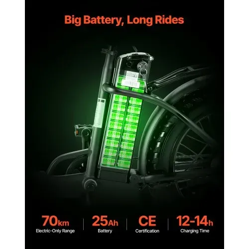 VEVOR Elektrofahrrad 250 W für Erwachsene mit großem, herausnehmbarem 25 Ah-Akku, bürstenlosem 36 V-Motor mit 25 km/h, bis zu 70 km maximale Reichweite, pneumatischem E-Bike mit 7-Gang-Schaltung VEVOR Elektrofahrrad 250 W für Erwachsene mit großem, herausnehmbarem 25 Ah-Akku, bürstenlosem 36 V-Motor mit 25 km/h, bis zu 70 km maximale Reichweite, pneumatischem E-Bike mit 7-Gang-Schaltung