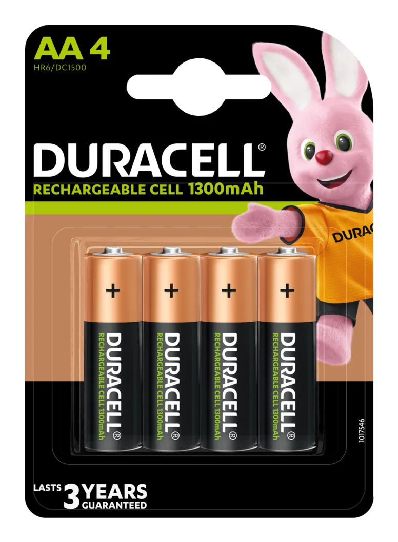 Duracell 4 LR06 1300mAh Wiederaufladbarer Akku Nickel-Metallhydrid (NiMH) Duracell 4 LR06 1300mAh Wiederaufladbarer Akku Nickel-Metallhydrid (NiMH)