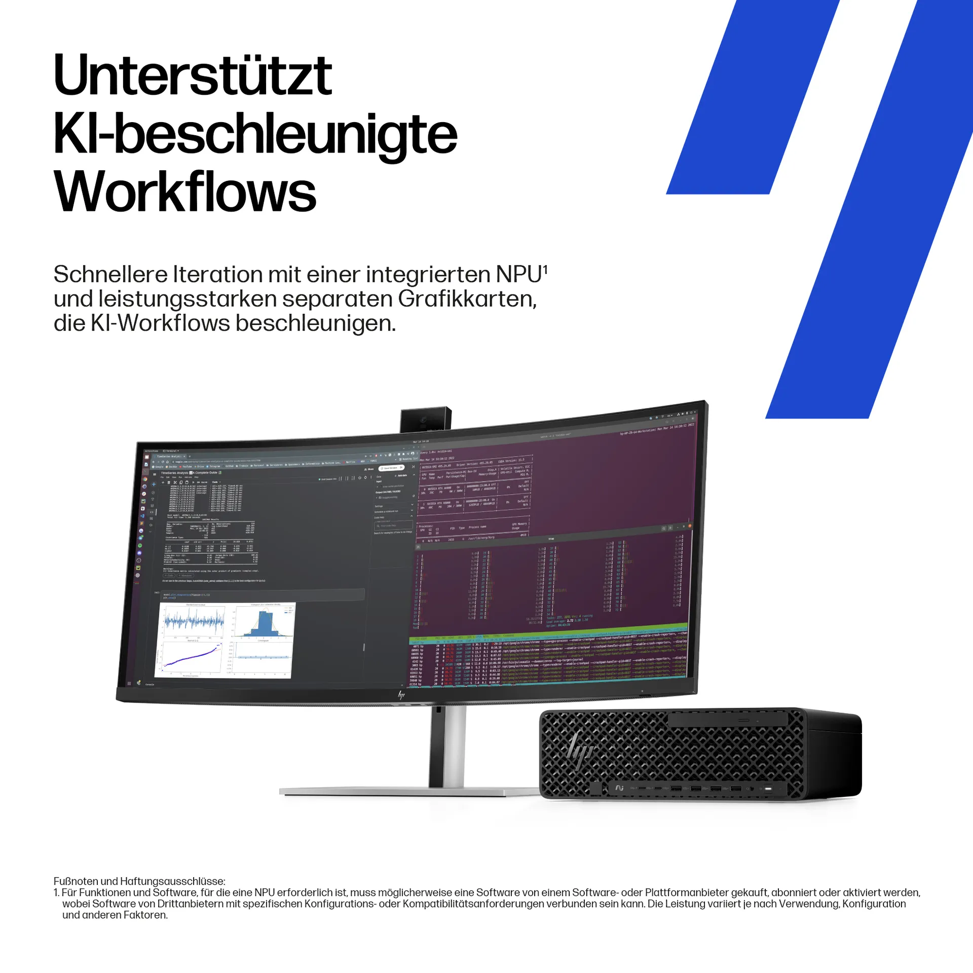 HP Z2 SFF G1i Intel Core Ultra 7 265K 32 GB DDR5-SDRAM 1 TB SSD NVIDIA RTX A400 Windows 11 Pro Arbeitsstation AI Workstation, AI PC Schwarz – Bild 4