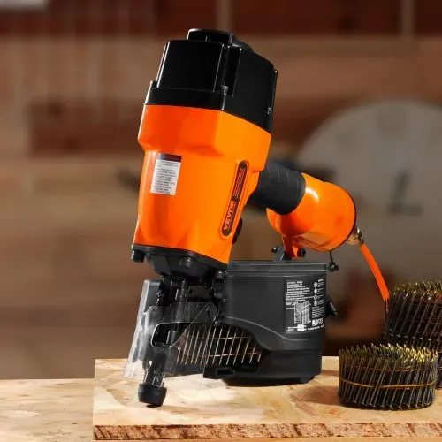 VEVOR Coil-Rahmennagler MCN90, 1-3/4" bis 3-1/2" 15-Grad-pneumatischer Rahmennagler mit werkzeugloser Tiefeneinstellung, 90-120PSI Luft-Coil-Nagler für Rahmen, Wandböden und Wandmontage – Bild 7
