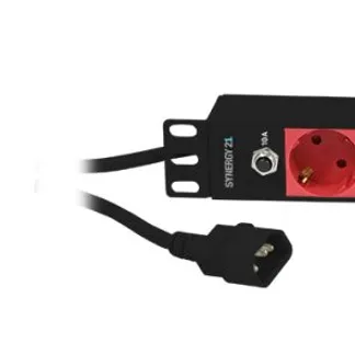 ALLNET 19″zbh. Steckdosenleiste, 9xDosen(CEE7)->Kaltgeräte(Stecker,C14), mit 10A Überlastungsschutz, Schwarz/Rot, Synergy 21, ALLNET 19″zbh. Steckdosenleiste, 9xDosen(CEE7)->Kaltgeräte(Stecker,C14), mit 10A Überlastungsschutz, Schwarz/Rot, Synergy 21,
