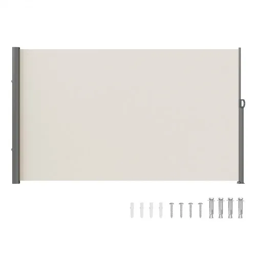 VEVOR Seitenmarkise 160 x 300 cm Seitenwandmarkise aus Polyestergewebe mit PU-Beschichtung Markise einziehbarer Griff mit Federmechanismus Sichtschutz Blickschutz für Balkone Innenhöfe UV30 Beige VEVOR Seitenmarkise 160 x 300 cm Seitenwandmarkise aus Polyestergewebe mit PU-Beschichtung Markise einziehbarer Griff mit Federmechanismus Sichtschutz Blickschutz für Balkone Innenhöfe UV30 Beige