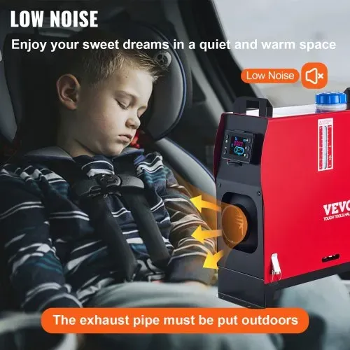 VEVOR Diesel Lufterhitzer, 12V 5-8KW Standheizung diesel, Luft Dieselheizung, Air Diesel Heizung, Air Standheizung für Auto LKW Wohnmobil Bus mit LCD-schalter1 Luftauslass – Bild 5