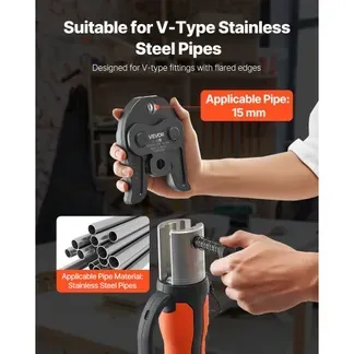VEVOR V15 Pressbacke, 15 mm Presszange für V-Typ Edelstahlrohre, Crimpbacken aus Stahl, kompatibel mit Standard-Presswerkzeugen, Heizungs-, Lüftungs- & Klimasysteme, Gasleitungen VEVOR V15 Pressbacke, 15 mm Presszange für V-Typ Edelstahlrohre, Crimpbacken aus Stahl, kompatibel mit Standard-Presswerkzeugen, Heizungs-, Lüftungs- & Klimasysteme, Gasleitungen