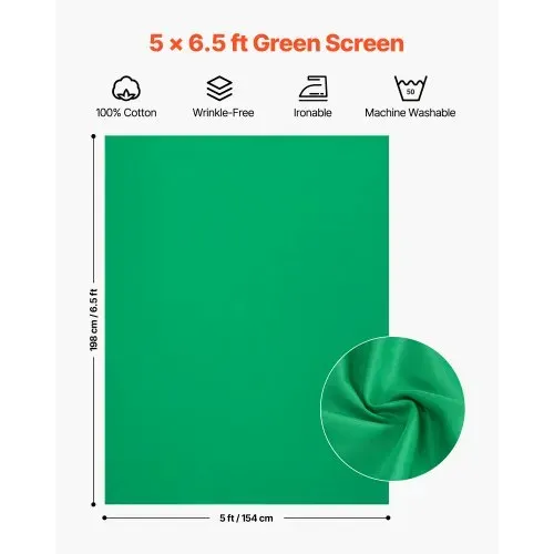 VEVOR Hintergrundständer verstellbares Fotohintergrundständer (Hintergrundtuch: 154 x 198 cm), tragbarer Hintergrundständer mit 1 Stativ, Bildschirmständer für Produktfotografie Studiofotografie – Bild 4