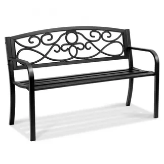 VEVOR Gartenbank Terrassenbank aus Metall, 127 cm Parkbank Ruhebank 250 kg Tragkraft, 3 Personen Garten- und Parkbank mit Rückenlehne & Armlehnen, Vintage Sitzbank für Garten, Park, Hof, Veranda VEVOR Gartenbank Terrassenbank aus Metall, 127 cm Parkbank Ruhebank 250 kg Tragkraft, 3 Personen Garten- und Parkbank mit Rückenlehne & Armlehnen, Vintage Sitzbank für Garten, Park, Hof, Veranda