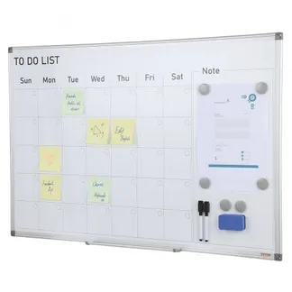 VEVOR Kalender Whiteboard Beschreibbare Magnettafel 915 x 610 mm, Memoboard Whiteboard inkl. 2 Whiteboard-Stifte +6 Magnete + 1 Magnetische Löscher, White Board Trocken Abwischbares To-do-Liste Büro VEVOR Kalender Whiteboard Beschreibbare Magnettafel 915 x 610 mm, Memoboard Whiteboard inkl. 2 Whiteboard-Stifte +6 Magnete + 1 Magnetische Löscher, White Board Trocken Abwischbares To-do-Liste Büro