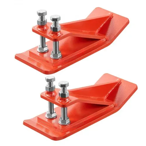 VEVOR Traktorschaufelschutz, 2 Stk. schaufelkantenschutz aus Stahl, Anti-Rutsch-Vorrichtung mit doppelten Sechskant-Kontermuttern & -schrauben, für Schnee, Laubentfernung & Kiesstreuung (Orange) – Bild 10