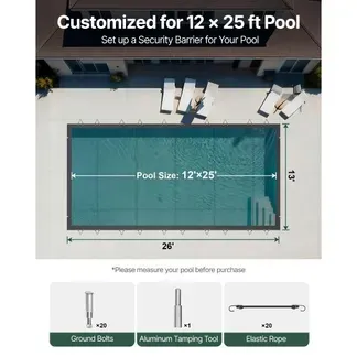 VEVOR Pool Abdeckplane Rechteckig 4 x 8 m Schwimmbadabdeckung, wasserdicht Holzkohle-Farbe Abdeckplane für Pool, Schmutzabweisende Winterabdeckplane Rechteck Poolplane, PVC-Material Poolabdeckung VEVOR Pool Abdeckplane Rechteckig 4 x 8 m Schwimmbadabdeckung, wasserdicht Holzkohle-Farbe Abdeckplane für Pool, Schmutzabweisende Winterabdeckplane Rechteck Poolplane, PVC-Material Poolabdeckung