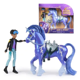 Unicorn Academy – Rory und Einhorn Storm Set, ca. 12 cm Originalfiguren zur Netflix Serie mit abnehmbarem Sattel, Mähnen- und Schweifbürste und Zubehör, für Kinder ab 4 Jahren Unicorn Academy – Rory und Einhorn Storm Set, ca. 12 cm Originalfiguren zur Netflix Serie mit abnehmbarem Sattel, Mähnen- und Schweifbürste und Zubehör, für Kinder ab 4 Jahren