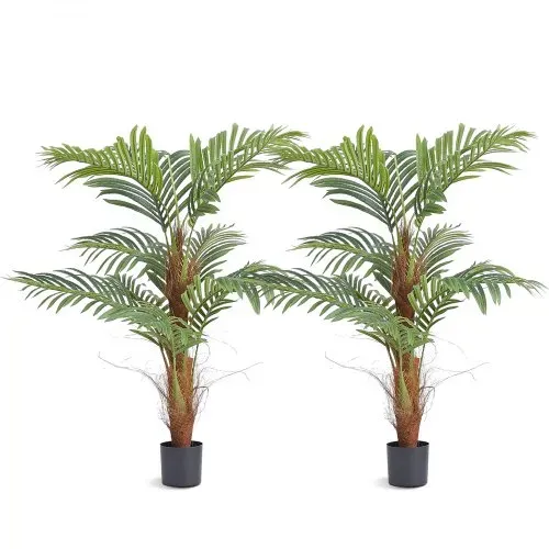 VEVOR 2x Areca Catechu Künstlich 800x800x1219mm Kunstpflanze PE Künstliche Pflanzen Plastikpflanzen im Topf Betelnusspalme Geruchslos Wasserdicht Ideal für Schlafzimmer Arbeitszimmer Wohnzimmer – Bild 9
