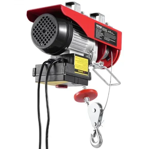 VEVOR Elektrische Seilwinde, 200 kg, Motorwinde mit 100 m kabelloser und 4,2 m kabelgebundener Fernbedienung, 12 m Hubhöhe mit Einzelkabel, Einzel-/Doppelschlingen, Hebezeug für Garage, Lager, Fabrik – Bild 10