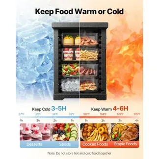 VEVOR Isolierter Thermobox Isolierbox Lebensmittelbehälterträger, 90 L für Catering, LLDPE-Lebensmittelbehälterträger mit Doppelschnallen, Frontlader-Speisewärmer für Restaurant, Kantine usw. VEVOR Isolierter Thermobox Isolierbox Lebensmittelbehälterträger, 90 L für Catering, LLDPE-Lebensmittelbehälterträger mit Doppelschnallen, Frontlader-Speisewärmer für Restaurant, Kantine usw.