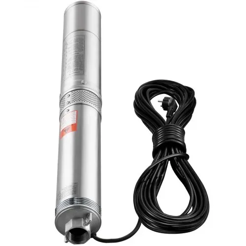 VEVOR Tiefbrunnen-Tauchpumpe, 750 W, 230 V, 60 Hz, 7,1 m³/h max. Durchfluss, 75 m max. Förderhöhe, mit 9,1 m Stromkabel, Edelstahl-Wasserpumpe für Industrie, Bewässerung und Heimgebrauch, IP68-Wasserschutzklasse – Bild 8
