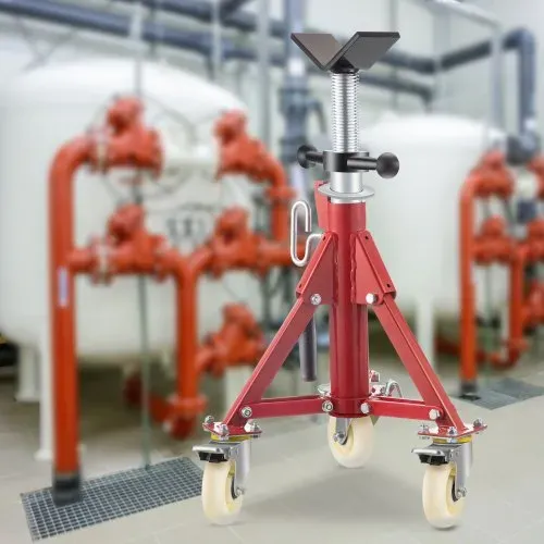 VEVOR Rohrständer 400 kg Kapazität, Rohrstütze mit 2-Kugel-Transfer V-Kopf, Rohrbock höhenverstellbar 20-37 Zoll Höhe, einklappbarer Rohrständer für Gewindeschneidmaschinen Walznuten – Bild 7