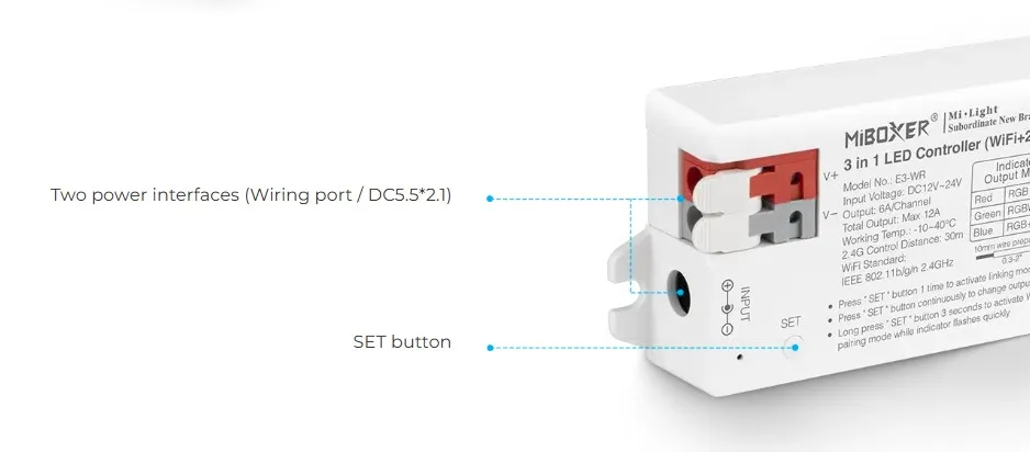 MiBoxer E3-WR LED Controller 3in1 (RGB/RGB-W/RGB+CCT) WLAN + 2,4G – Bild 8