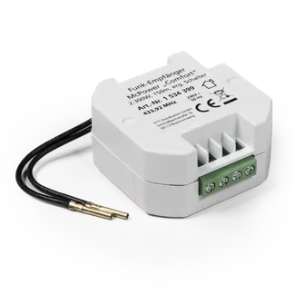 Funk-Empfänger McPower “Comfort“ max. 2300W, max. 70m, ergänzt einen Schalter Funk-Empfänger McPower “Comfort“ max. 2300W, max. 70m, ergänzt einen Schalter