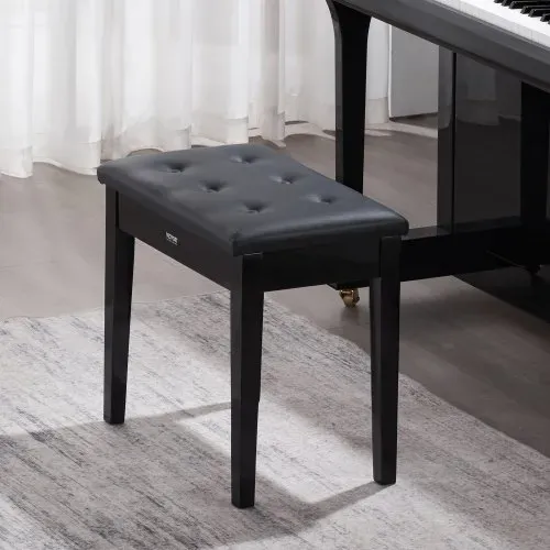 VEVOR Klavierhocker 560 x 350 x 485 mm, Klavierbank, Keyboard-Klavierstuhl mit gepolstertem Kissen, Ablagefach für Notenbücher, Pianobank, Hockersitz, für Schminktisch, Wohnzimmer, Schlafzimmer – Bild 7