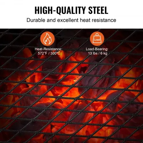 VEVOR BBQ Gills Holzkohlegrill Klappgrill 458 x 305 x 205 mm, Tischgrill Tragbarer Reisegrill 6 kg Belastbar, Outdoor Faltbar Picknickgrill Campinggrill Schwarz 300 ℃, für Terrasse, Camping, Party – Bild 2