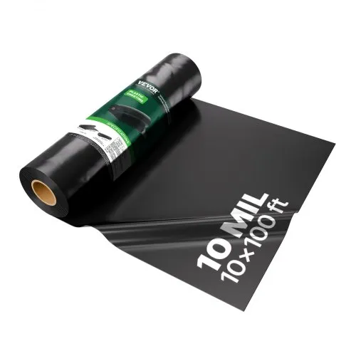 VEVOR PE Baufolie 3,05×30,48m, Abdeckfolie, 0,25 mm dicke Kunststofffolie Kunststoff-Abdeckplane, Estrichfolie, Malerplane, Polyethylen-Schutzfolie für Kriechkeller-Dampfsperre, Mehrzweck, schwarz VEVOR PE Baufolie 3,05×30,48m, Abdeckfolie, 0,25 mm dicke Kunststofffolie Kunststoff-Abdeckplane, Estrichfolie, Malerplane, Polyethylen-Schutzfolie für Kriechkeller-Dampfsperre, Mehrzweck, schwarz