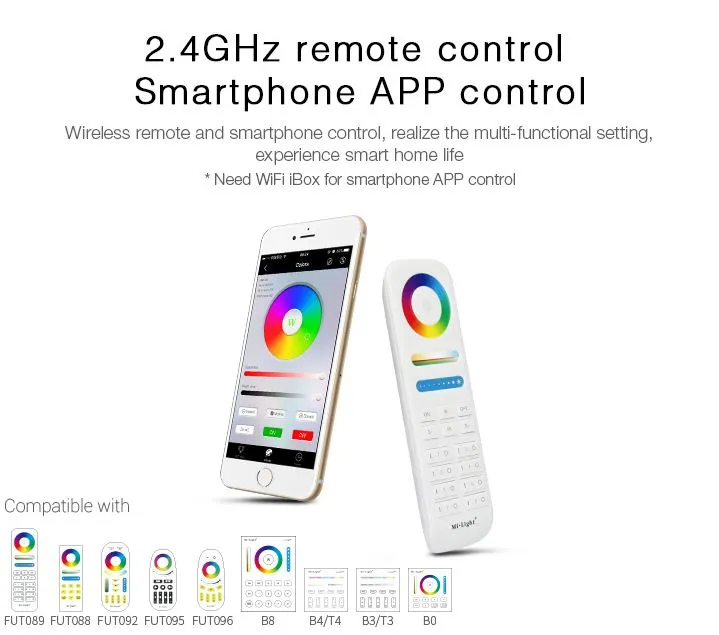 MiBoxer FUT063 LED Panel Rund 6W RGB-WW (RGB-CCT) mit Funk und WLAN IP54 – Bild 5