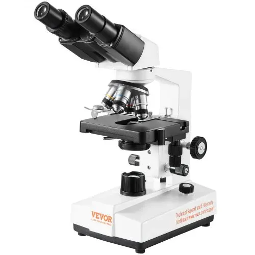 VEVOR Binokulares Mikroskop 10X, 25X, Compound Mikroskop, Objektive 4X, 10X, 40X, 100X, Labor Auflicht Binokulares Mikroskop Vergrößerung 40-2500, 100–240 V Labormikroskop Verbundmikroskop – Bild 8