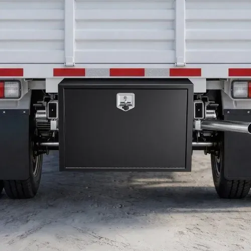 VEVOR Lkw Unterbaubox 914 x 609 x 609 mm Unterflur Staukasten Kaltgewalzter Stahl Wasserdichter Werkzeugkasten mit T-Griff Schloss für Lkw Anhänger Transporter Werkzeugkiste Unterflurkasten Schwarz – Bild 7