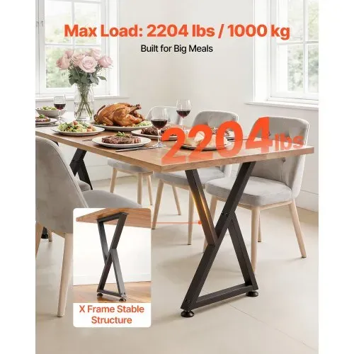 VEVOR Tischkufen 2er-Set 472×740 mm, Z-förmige Tischuntergestell 1000 kg, Tischbeine Kohlenstoffstahl, Möbelfüße, Tischgestell, Tischfüße für Schreibtische, Couchtische, Esstische, Schwarz VEVOR Tischkufen 2er-Set 472×740 mm, Z-förmige Tischuntergestell 1000 kg, Tischbeine Kohlenstoffstahl, Möbelfüße, Tischgestell, Tischfüße für Schreibtische, Couchtische, Esstische, Schwarz