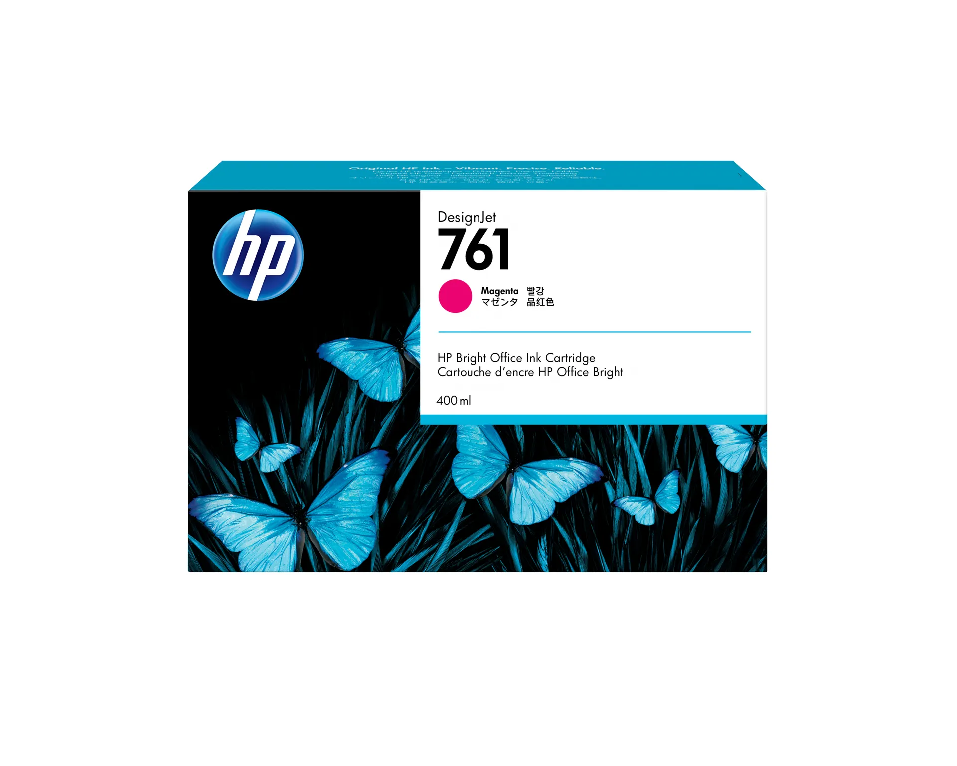 HP 761 Magenta DesignJet Druckerpatrone, 400 ml HP 761 Magenta DesignJet Druckerpatrone, 400 ml