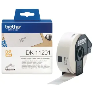 Brother DK-11201 Etiketten erstellendes Band Schwarz auf weiss Brother DK-11201 Etiketten erstellendes Band Schwarz auf weiss