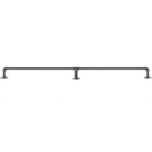 VEVOR 2 Stk. Retro Wasserrohr Handlauf 152cm Industrieller Geländer Schutzbügel Kohlenstoffstahl Mattes Finish Handlauf Rustikal 200 kg Tragfähigkeit Geeignet für Handläufe im Innen-/Außenbereich – Bild 9