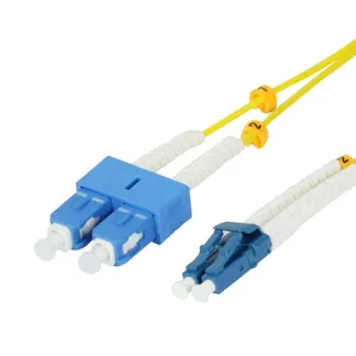 LWL-2-Faser-Patchk. 2mtr.LC-SC, 9/125um, OS2, AD=2mm, flexible Knickschutztülle, G657.A2, Synergy 21 LWL-2-Faser-Patchk. 2mtr.LC-SC, 9/125um, OS2, AD=2mm, flexible Knickschutztülle, G657.A2, Synergy 21