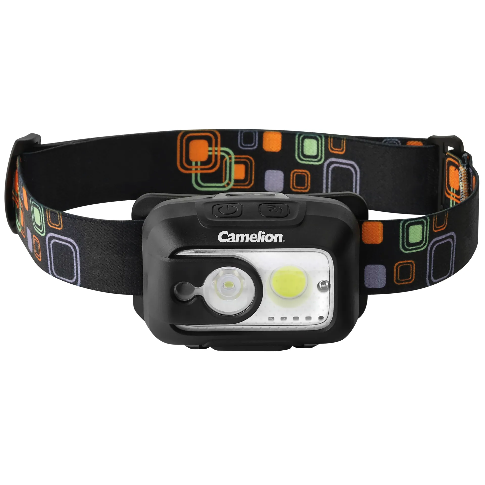 LED-Kopflampe Camelion, wiederaufladbar, 9W, mit Sensor LED-Kopflampe Camelion, wiederaufladbar, 9W, mit Sensor